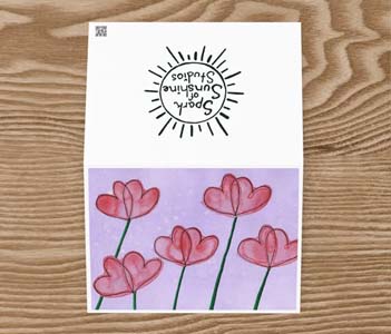Valentine watercolor greeting card design